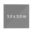 300 x 300 cm, quadratisch
inkl. SWS-Option